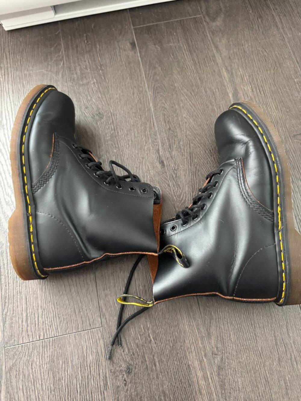 DOC MARTENS 1460 BLACK BOOT SIZEUS 9 MENS MADE IN ENGLAND - Picture 8 of 16